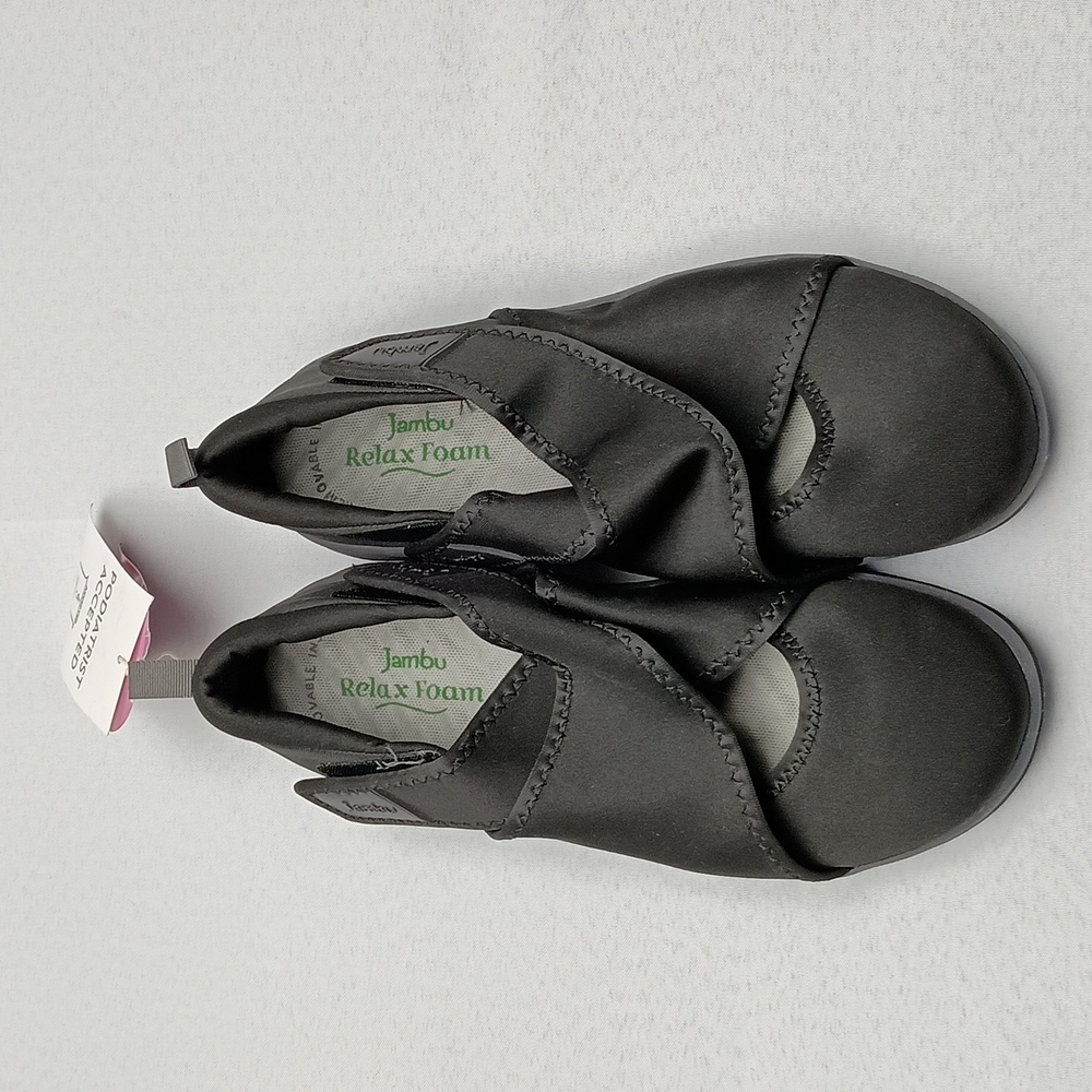 Jambu Black Slip-On Flats with Twist Detail